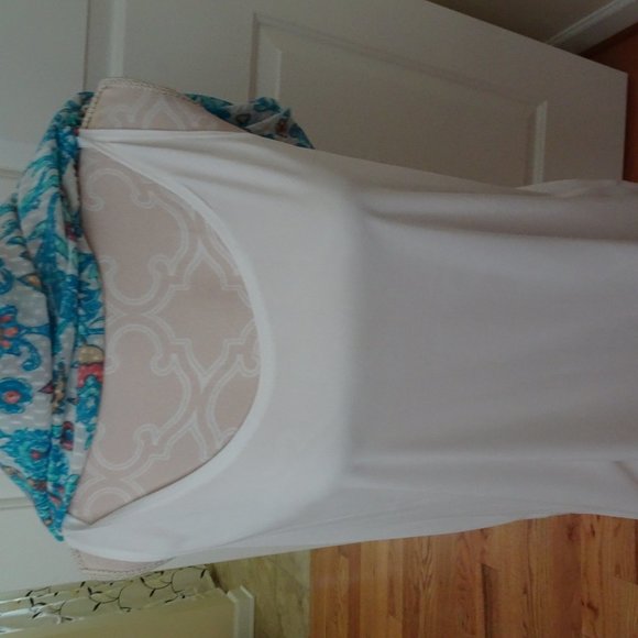 Women's Blue Print Runic Top w. Attached Tank-NWT - Picture 11 of 11